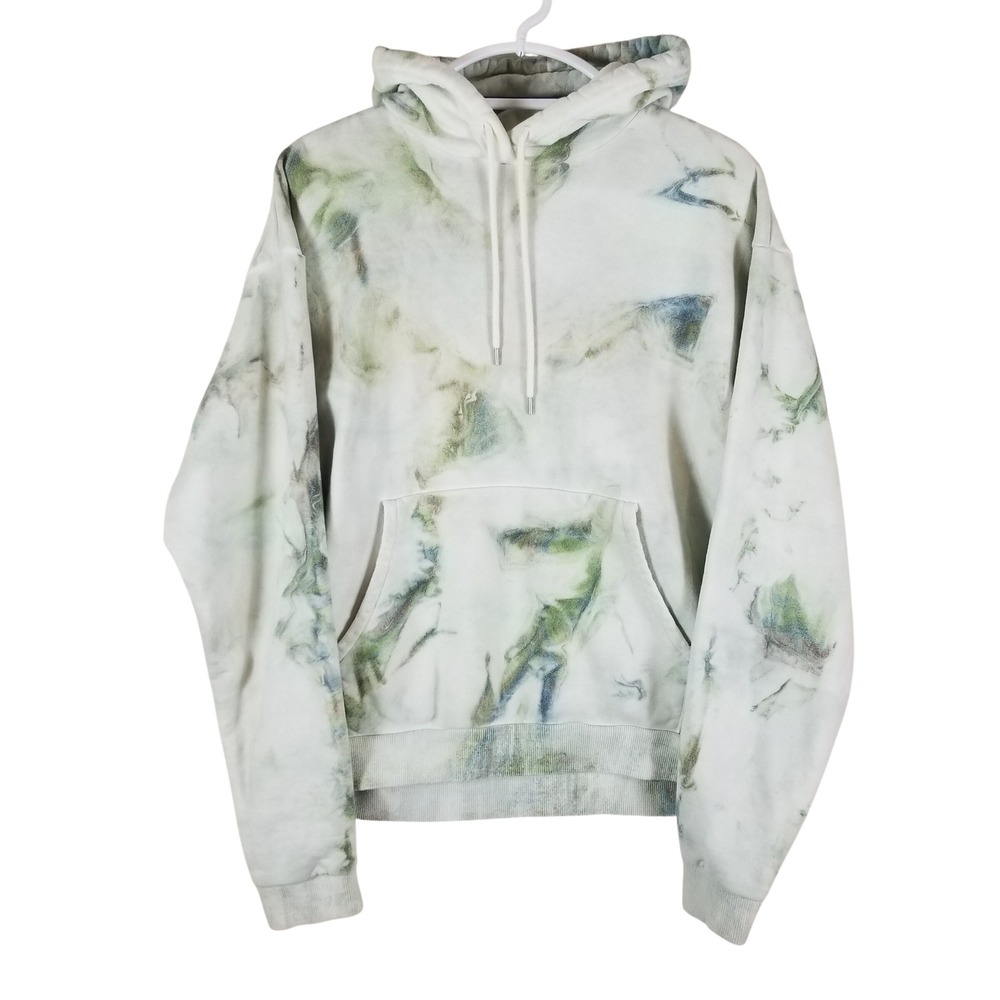 John Elliott Beach Hoodie Mens 4 XL White Green Tie Dye Japan French Terry